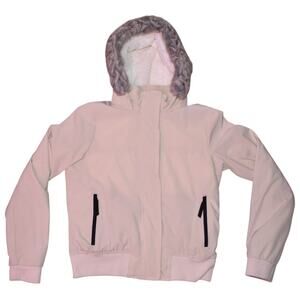 HOLLISTER All-Weather Cream Jacket - Removable Faux Fur Trim Hood - Womens Small